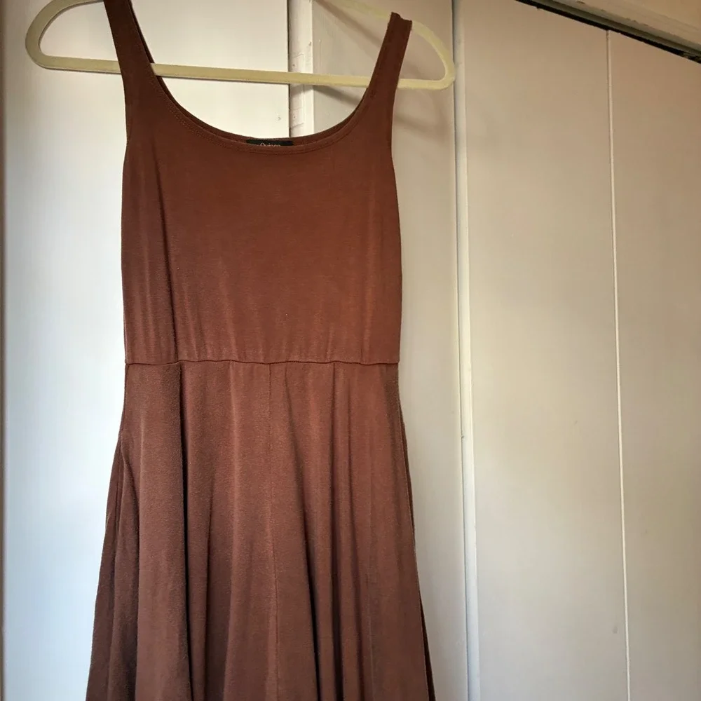 Quince Fit and Flare Jersey Sleeveless Dress Womens Size XS Brown Minimalist